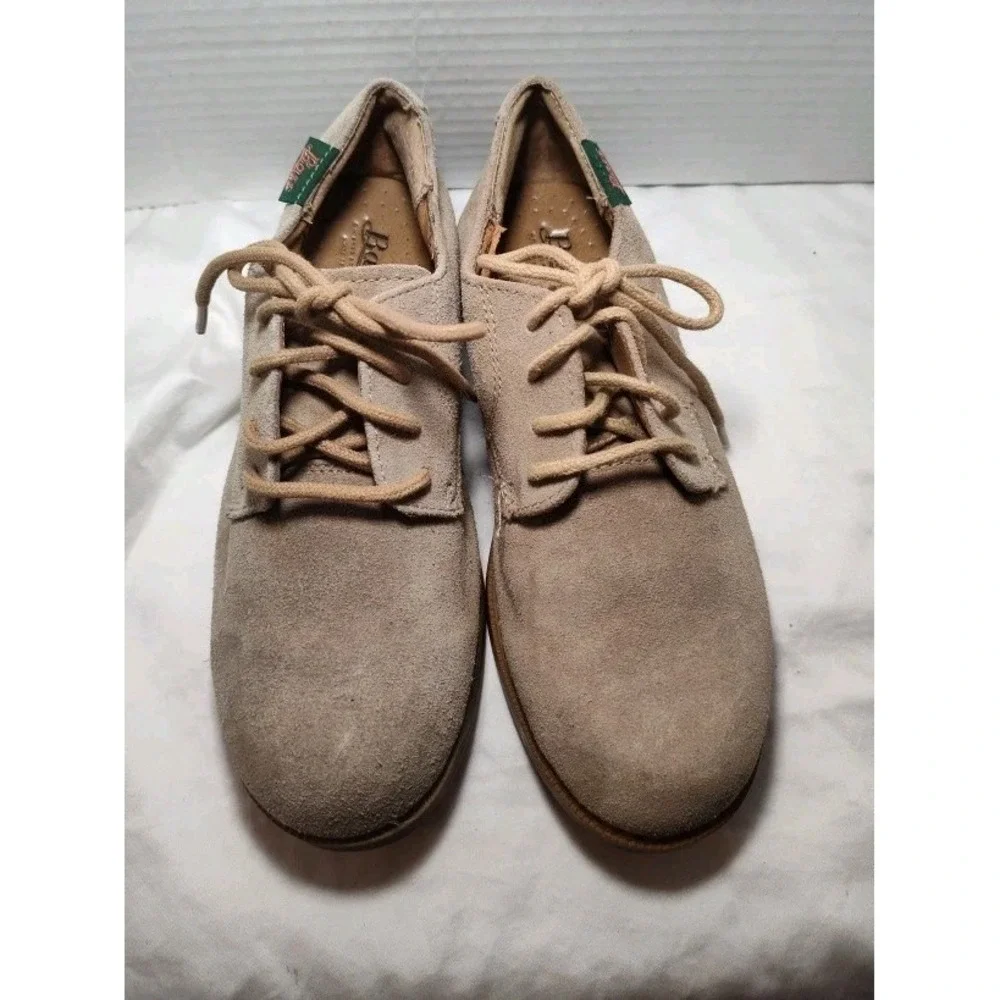 Youth BASS Shoes Tie Shoe Size: 3M Boy Suede Tan Oxford‎ Elliott